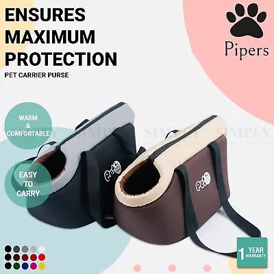 Pipers Pet Carrier Purse Warm Sponge Travel Bag Cat Dog Portable Warm Tote • $21.90