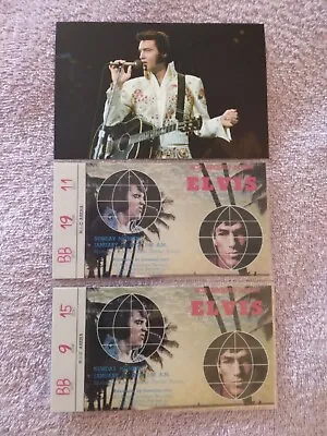 Elvis Presley Aloha From Hawaii Concert Ticket Stubs&photo January 14th 1973 L3 • $50