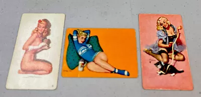 3) Vintage Mid Century Gil Elvgren Single Pinup Playing Cards Minor Edge Wear • $15