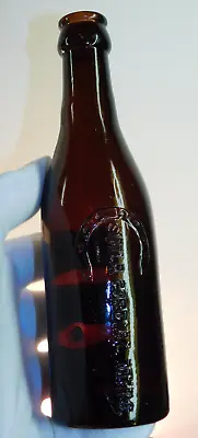 Antique Bottle Black Amber Horseshoe Simla Cordial Mf.rs Lemonade Bottle 1910-15 • $120