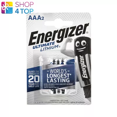 2 Energizer AAA Ultimate Lithium L92 Batteries 1.5V 2BL Micro Mini Stilo New • $16.48