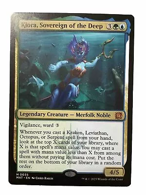 MTG MAT: Kiora Sovereign Of The Deep (Legendary Creature) Regular Mythic 0035 • $1.39