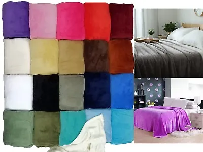 Sumptuous Light Winter Blanket Soft Throw 20 Solid Colors All Bed Sizes New!!! • $17.59