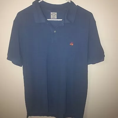 BROOKS BROTHERS Large Long Sleeve Mens Blue Large L  Performance Polo Shirt • $14.08