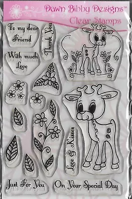 Woodland Deer Stamp Set. Dawn Bibby. Stamping Cardmaking Scrapbooking Crafts • £6