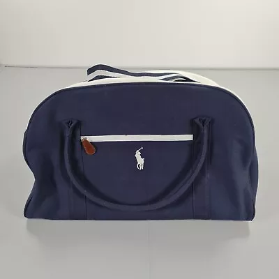 Ralph Lauren Polo Fragrance Duffle Bag Navy Blue Travel Pony Logo • £19.99