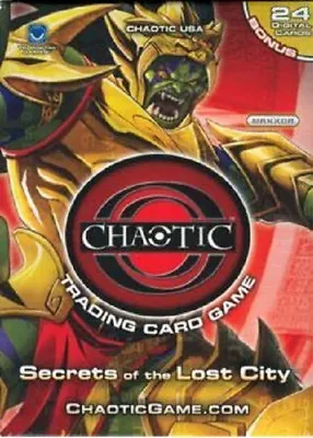 $109 • Buy SECRETS OF THE LOST CITY Chaotic Trading Card Game STARTER DECK - Sealed