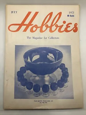 HOBBIES  Magazine-JULY1973   BLUE GROTTO  PUNCH BOWL SET • $15.68