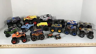 Lot Of 16 Assorted Sizes Hot Wheels Monster Jam Trucks Son Grave Digger El Toro • $34.19