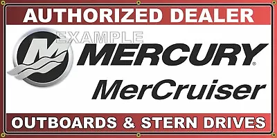 Mercury Mercruiser (modern Style) Outboards And Stern Drives Sign Remake Banner • $52.75