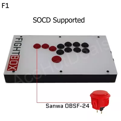 F1 All Buttons Hitbox Arcade Joystick Game Controller PS4/PS3/Xbox/PC White • $199.99