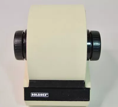 Vintage Rolodex 1753 Model Metal Tabletop Roll Top Office Card File Ivory • $62