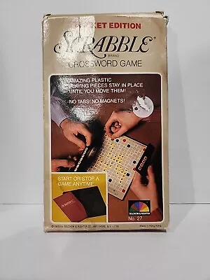 Vintage Pocket Travel Scrabble Game Board ‘magnetic’ Cling-on Rubber Tiles 1976 • £13.27