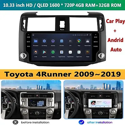 10.33  Plug And Play Car Stereo For Toyota 4Runner 2014-2019 Carplay Radio GPS • $455.99