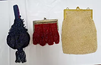 Vintage Antique Purse Lot Of 3 Beaded • $29.99