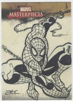 2008 Marvel Masterpieces Sketch Card Spider-Man By Adam Cleveland 1/1 • $400