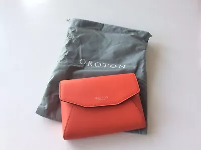 BNWT Oroton RED Mini  Estate  Envelope Leather Crossbody Bag Clutch Shoulder Bag • $100