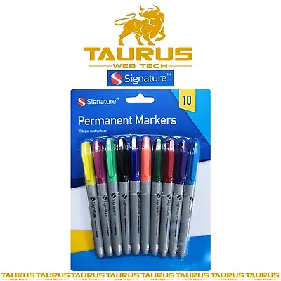 50 X Permanent Markers Pack Assorted Multi Colour Fine Point Tips School Pens UK • £2.85