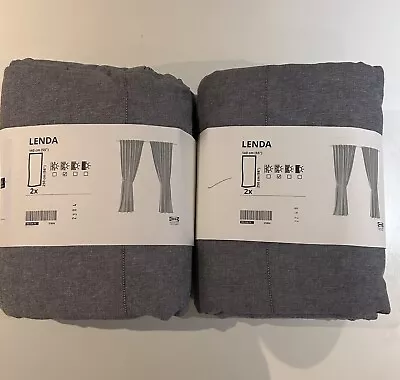 LENDRA IKEA Curtains X 2 Packs Of 2. 140cmx250cm. New In Original Packaging. • £26.99