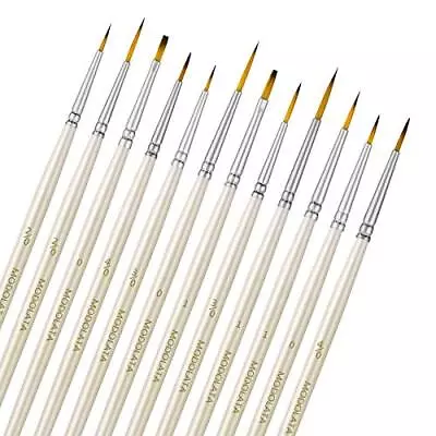 Miniature Model Paint Brushes Set - 12 Pieces Fine Detail Painting Brushes For • $8.14