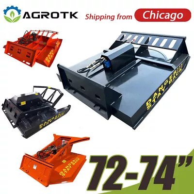 AGT Skid Steer Heavy Duty Hydraulic Brush Mower Cutter Attachment 2/3/4 Blades • $2522