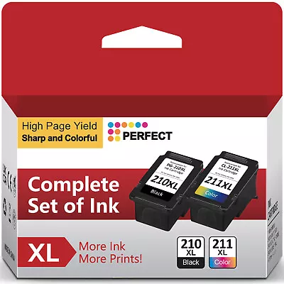 PG-210XL CL-211XL Ink Cartridge Compatible With Canon PIXMA MP230 499 495 250 • $18.15