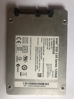 Ssd 120GB Intel 530 Series Internal Hard Drive 2.5” Sata • $1.25