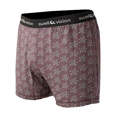 Swell Vision Bamboo Fiber Boxers W/ Smart Pocket & Bamboo Case - Moon/Stars (M)  • $12