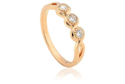 £800 • Buy NEW Clogau 18ct Yellow & Rose Gold 1854 Tree Of Life Trilogy Diamond Ring SIZE P