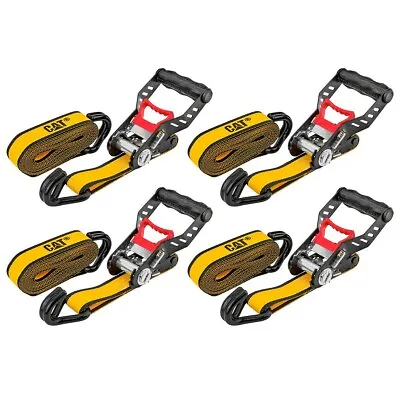 Set Of 4 CAT Heavy Duty 16 FT 1-1/2  Nylon Ratchet Tie Down Straps 3300 Lbs • $41.75