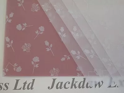 10 X A4 110gsm Printed Vellum Paper - White Roses For Cardmaking AM528 • £7.25