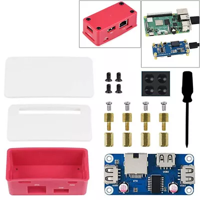 Ethernet USB HUB HAT With Box ABS Case For Raspberry Pi Zero/Zero W/2 W/Zero AU • $27.48