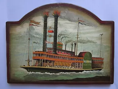 Antique Style Wooden Mississippi Steam Boat NATCHEZ • $40