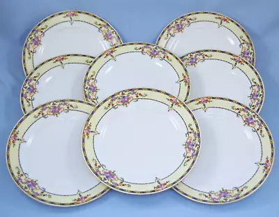 Warwick Victoria Czechoslovakia Set Of 8 Salad Dessert Plates Floral • $32