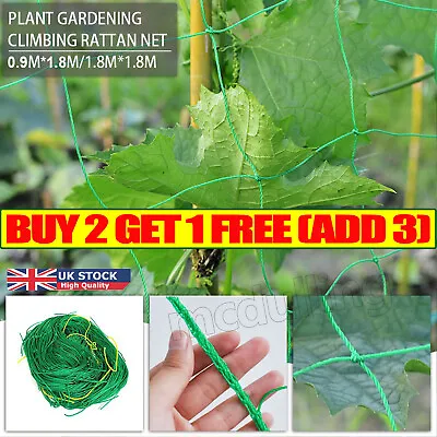 £4.98 • Buy 1.8M Garden Plant Climbing Net Cucumber Nylon Trellis Netting Grow Mesh Support~