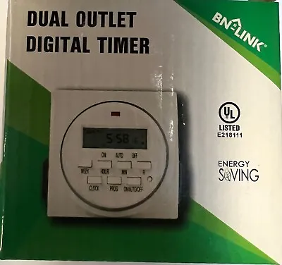 Digital Electric 7 Days Programmable Timer (Dual Outlet) 120v • $12.99