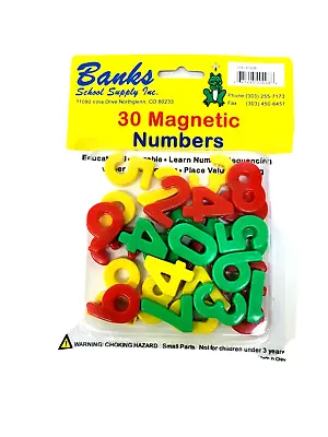 $2.99 • Buy 30 Upper Case Magnetic Numbers (Banks School Supply Inc)