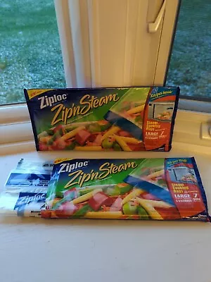 Zioloc Zip 'n Steam Microwave Cooking Bags Lot Of 13 Bags Large 3-5 Servings • £36.06