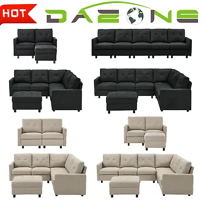 Modular Sectional Sofa Set - Modern Fabric Upholstered Couch For Living Room • $125.99