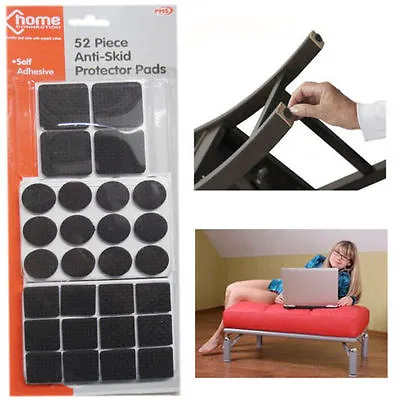 £3.49 • Buy 52 Furniture Cushion Sticky Pad Self Adhesive Floor Protector Buffer NonSlip Leg