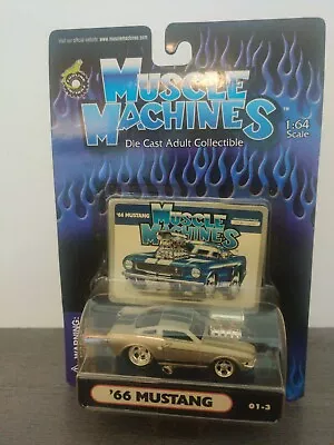 2001 Muscle Machines 66 Mustang ** Silver 01-3   1:64 🆕 • $7.99