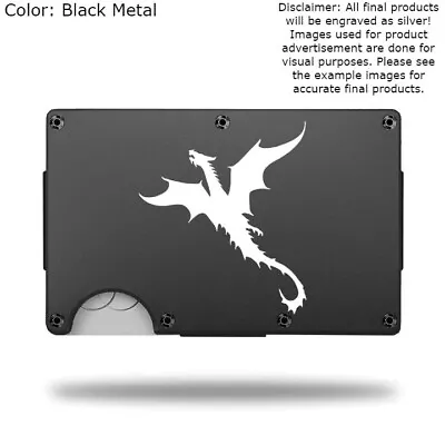 Custom DRAGON Laser Engraved Wallet - Pick A Wallet Color • $22