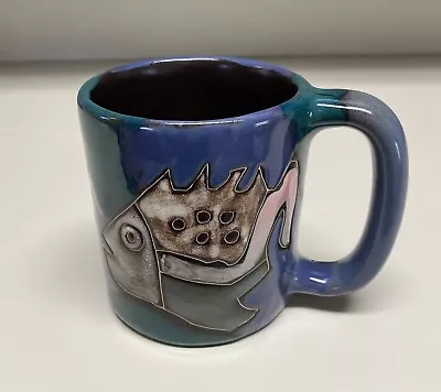 Design By Mara Mexico Mug Blue W/ Colorful Fish • $19.99