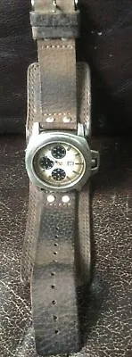 MARC ECHO MEN'S CHRONOGRAPH Silver Tone Watch #NO:00-829-1972. Classic Retired • $29.98