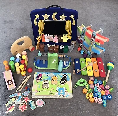 £54.99 • Buy Interactive Montessori Baby Toddler Sensory Developmental Wooden Toy Bundle