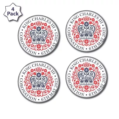 £4.60 • Buy Celebrate The Coronation Of King Charles III  Official Design Fridge Magnets 4PK
