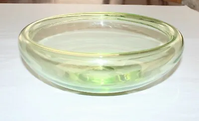 Vintage Miller Rogaska Rare Green Tinted 13  Crystal Bowl Reed & Barton  • $66.50