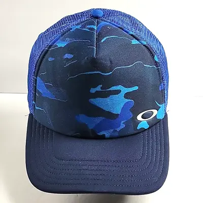 Oakley Blue Wave Camo Hat Snapback One Size Baseball Cap • $11.04
