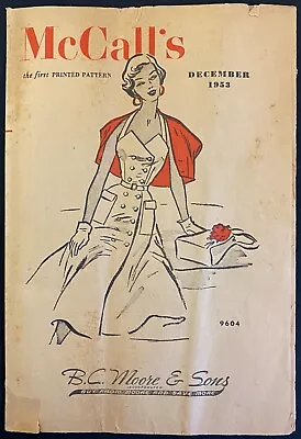 1953 McCall’s Pattern Catalog December Mid Century Cruise Wardrobe Not Copy • $7.99