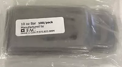 100 High Quality Holders Pouches Sleeves For 10 Oz Silver Bar 2.5x5 Inch New • $39.97